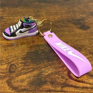 🔴Iridescent Purple and Black Sneaker Keychain
